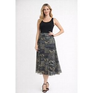 Joseph Ribkoff size‎ 18 Mermaid midi dress leopard print career chic Skirt EUC